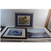 Image 1 : Framed Prints - Harbour View, Farm and House View 22'' x 18''