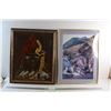 Image 1 : Framed Wilderness View Print and Framed Velvet Matador Painting
