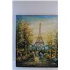 Image 2 : Eiffel Tower Painting 24'' x 20 and American Eagle Print 20'' x 16''