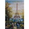 Image 3 : Eiffel Tower Painting 24'' x 20 and American Eagle Print 20'' x 16''