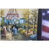 Image 4 : Eiffel Tower Painting 24'' x 20 and American Eagle Print 20'' x 16''