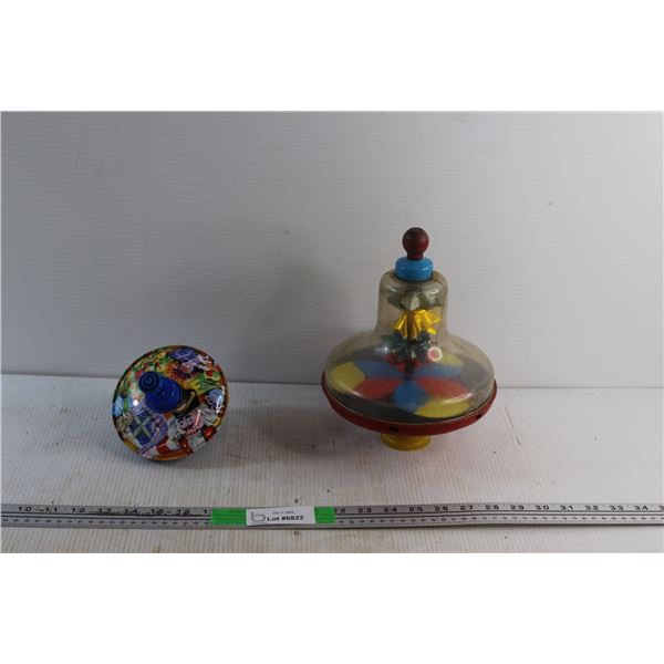 (2) Kids Spinning Toys - Tops