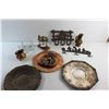 Image 9 : Copper Creamer, Lantern, Decorative Silver Plates, Clothes Racks and Misc.