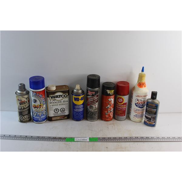 Automotive Sprays and Liquids - Dry Lube, WD40 and Danish Oil