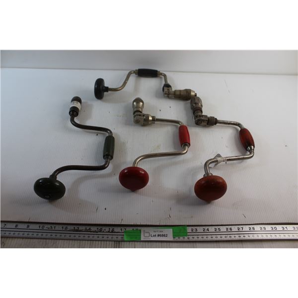 (4) Vintage Hand Drills