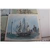 Image 4 : Ship Wall Decor and (4) Ship Prints 14'' x 12''