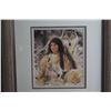 Image 5 : Indigenous Woman and Landscape View Framed Prints 16'' x 13''