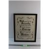 Image 1 : Framed Wall Sobriety Prayer Decor 20'' x 16''