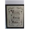 Image 2 : Framed Wall Sobriety Prayer Decor 20'' x 16''