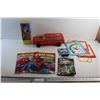 Spider Man Learning Books, Sta-Lox Bricks, Toy Car, Hot Wheels Camaro Z28 and Gift Bags