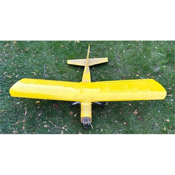 Vintage Remote Control Airplane - As is - measures 57" wingspan and 43" nose to tail. Needs work.