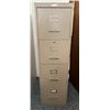 Image 1 : 4-Drawer Metal File Cabinet No Key - 52" H x 15" W x 18" Deep.