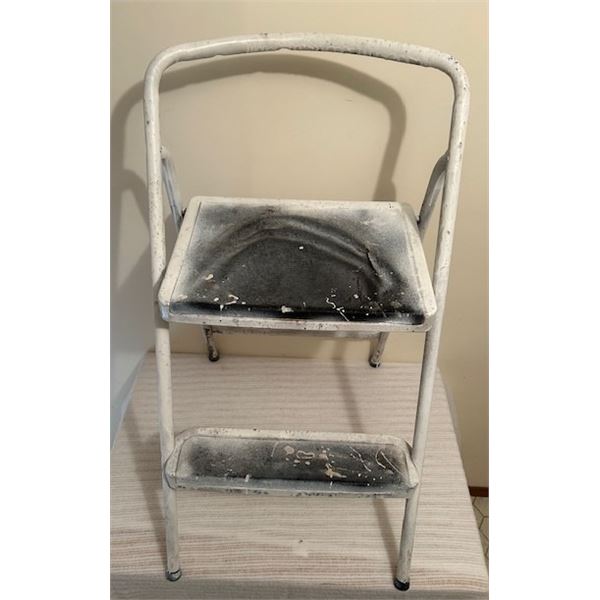 2-Step Metal Folding Step Stool  33"H x 17.5" W x 16" Deep.