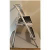 Image 2 : 2-Step Metal Folding Step Stool  33"H x 17.5" W x 16" Deep.