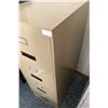Image 3 : Large metal 4-drawer file cabinet - includes hanging folders.  Measures 52"H x 18W x 26.5" Deep - So