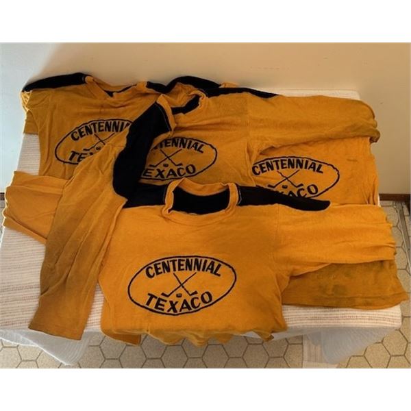 (4) Vintage (early 1970s) Youth Jerseys for 4-6 year olds. "Centennial Texaco" sponsor. Jerseys have