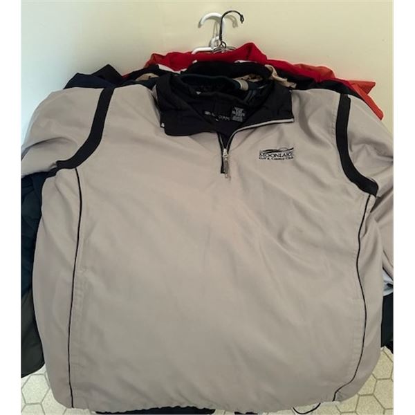 (11) Men's Golf Windbreakers - Various styles and brands - including M, XL, XXL - Some Never Worn