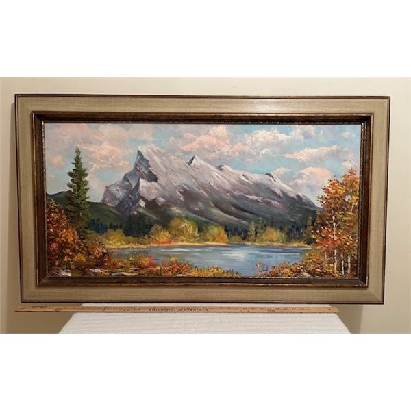 Vintage Painting - 46" x 27" - artist unknown.