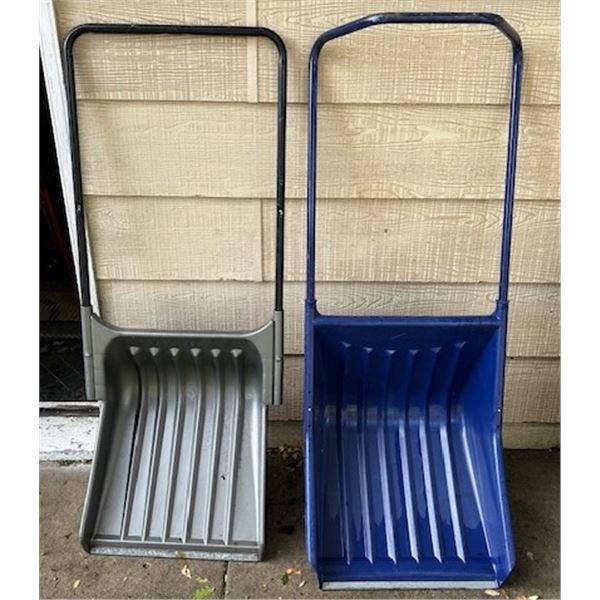(2) Large Snow Shovels - sleigh-scoop shovels