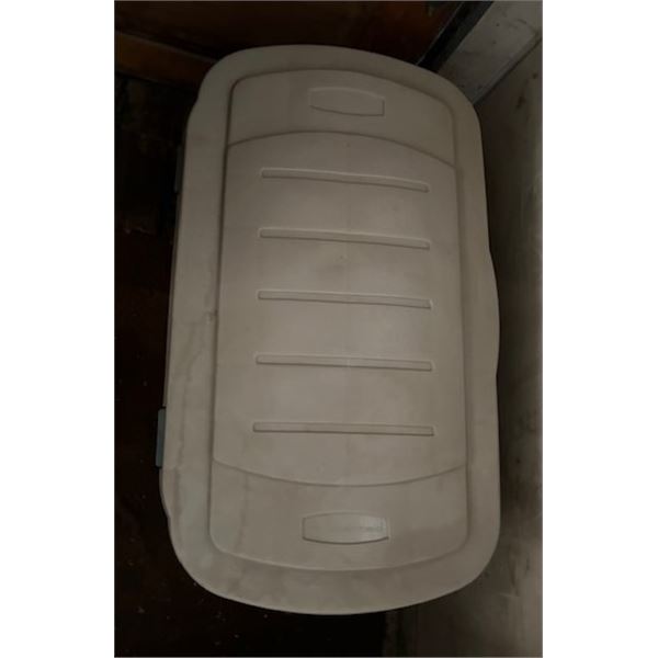 Large plastic tub containing 8 other plastic tub-lids