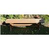 Image 1 : Sturdy backyard bench - measures 60" L x 11.5" W x 18"H
