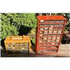 Image 1 : (2) quality bin organizers - 1 plastic (12.5" x 9") and 1 metal (20" x 12"). All CONTENTS INCLUDED.