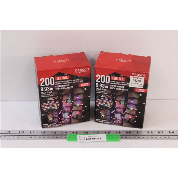 (2) Danson LED Christmas Lights 200 Lightbulbs - NEW