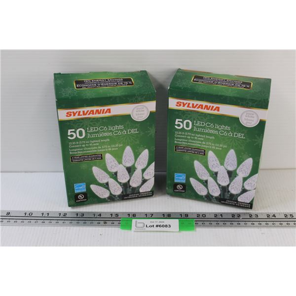(2) Sylvania White LED Christmas Lights - NEW