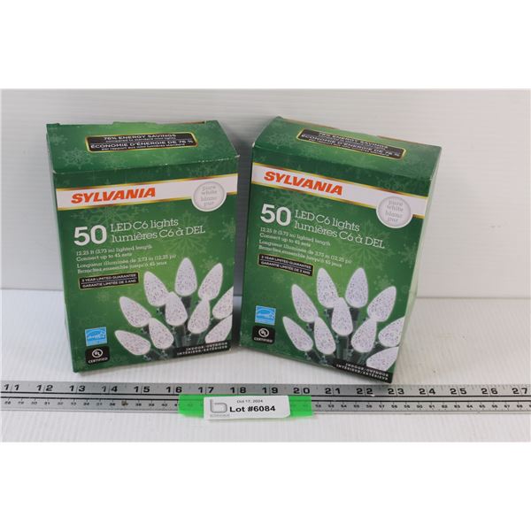 (2) Sylvania White LED Christmas Lights - NEW