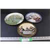 Image 1 : (3) Collector Plates: Jesus Last Supper, Badgers, Flowers