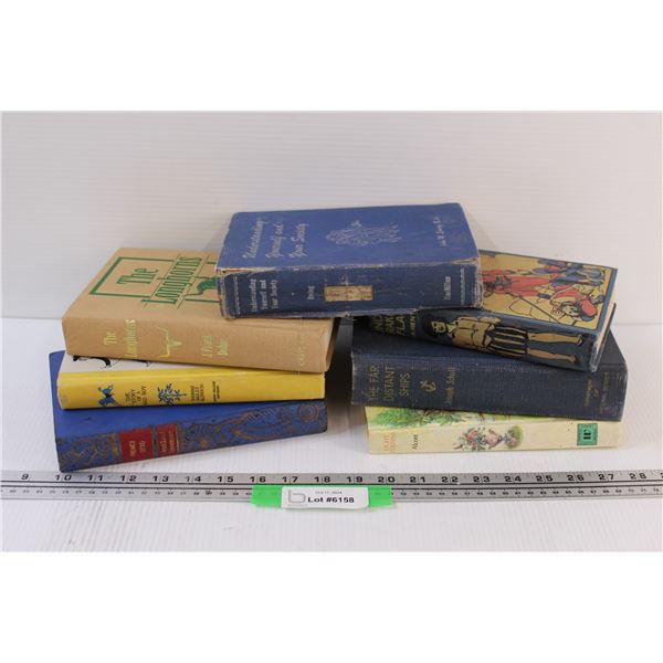 (7) Antique Books: The Longhorns, Distant Ships, Eight Cousins, Misc. - Hard Cover