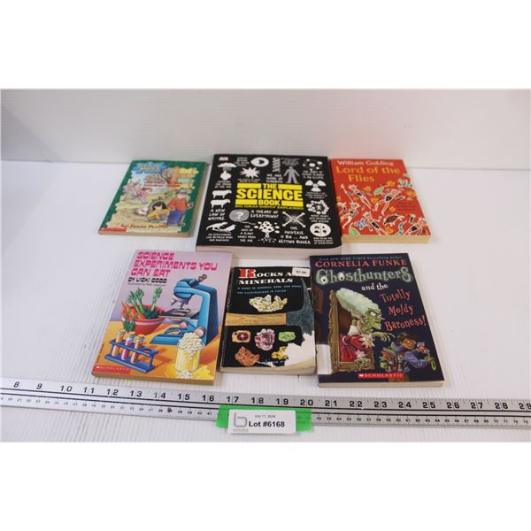 (6) Books: Science Books, Rocks & Minerals, Lord of the Flies, Mystery, Ghosthunters