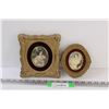 Image 1 : (2) Victorian Era Pictures in Frames - 6" x 5" & 7" x 6"