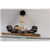 Image 1 : (8) Hockey Pucks (2) Baseball Balls & Mini Bat & Disco Stu