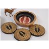 Image 2 : Deer Theme Lot: (Coasters, Ashtray, Battery Powered Clock, Deer Figurine