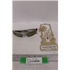 Image 1 : Unmarked Pair Of Sunglasses, Vintage Plastic Thermometer Friesen's Furniture Hague Sask