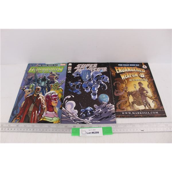 (3) Comics, Guardians Of The Galaxy, Super Dinosaur, Endangered Weapon B