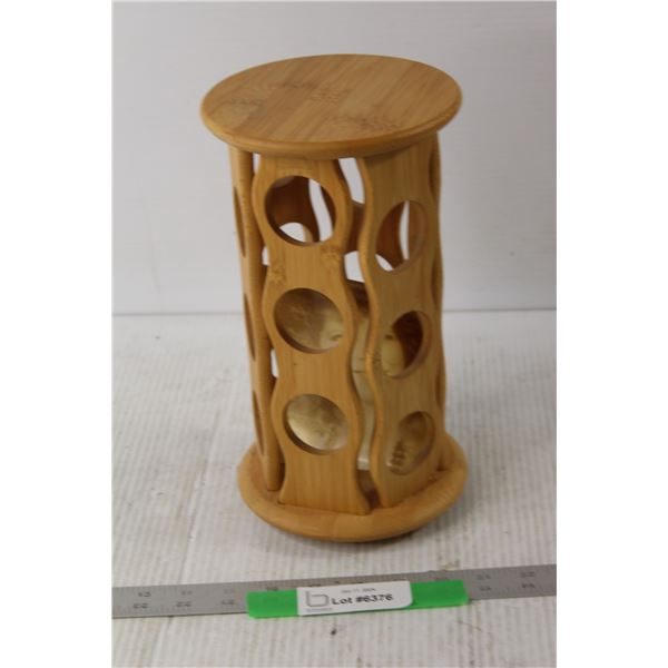 Revolving Wooden Spice Stand