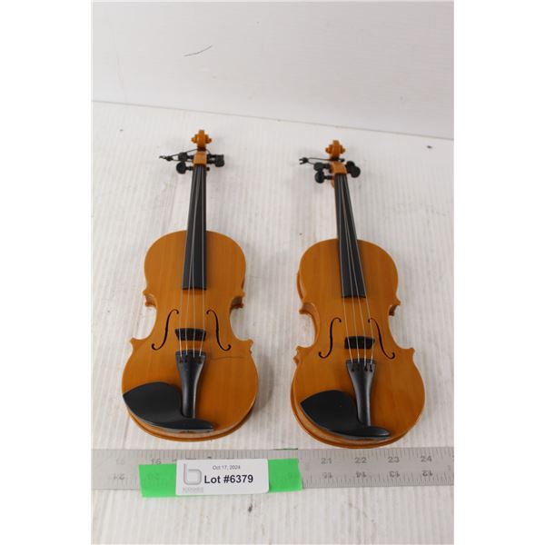 (2) Small Plastic Violins