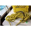 Image 4 : Homemade Grappling Hook, Assorted Rope, Ratchet Strap Belt, Yellow Crate