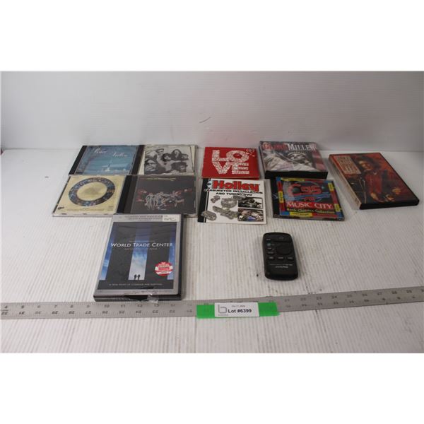 Assorted CD's - C95 FM, Love, Ozma, Conway Twitty Live DVD, World Trade Center DVD. Alpine Remote