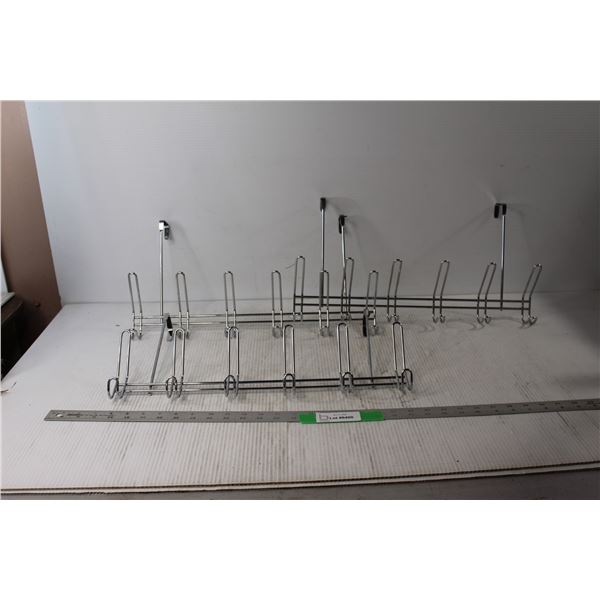 (3) Metal Wire Door Racks