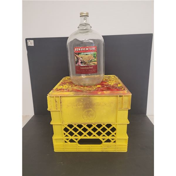 Yellow Crate, Big Glass Wine Jug