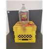 Image 1 : Yellow Crate, Big Glass Wine Jug