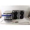 Image 1 : (2) Sony Speakers, Sharp CD and Cassette Mp3 Player - Tested Powers On