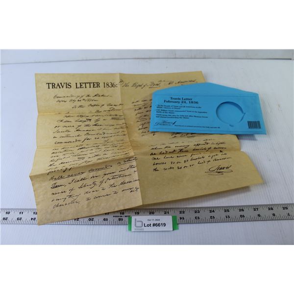 The Travis Letter (reproduction)
