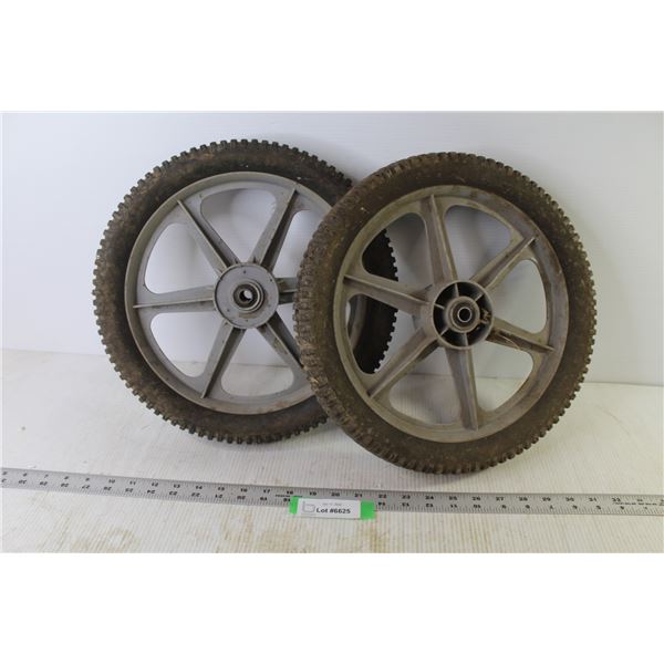 (2) Lawnmower Wheels (13 3/4")