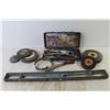 Image 1 : (5) Grinding Wheels - Metal Case w/Ratchet Wrenches - Metal Level - Oil Filter Wrench
