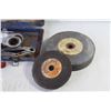 Image 4 : (5) Grinding Wheels - Metal Case w/Ratchet Wrenches - Metal Level - Oil Filter Wrench