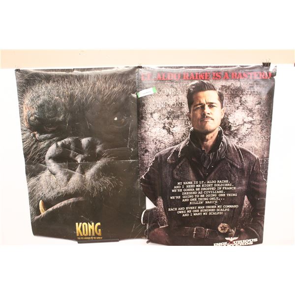 (2) Posters - Inglorious Bastards - Kong (may have staple marks - small tears)